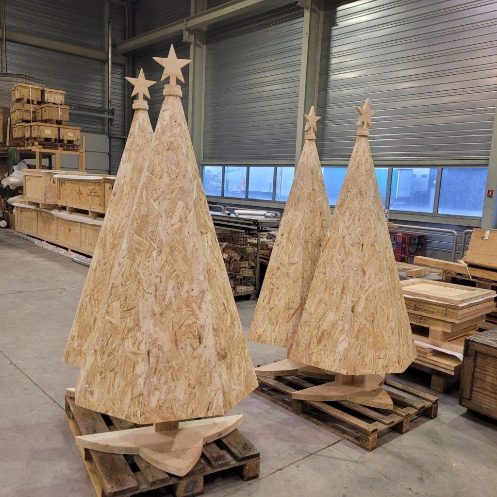 Présentoire sapin Avec chute d'emballage cernay